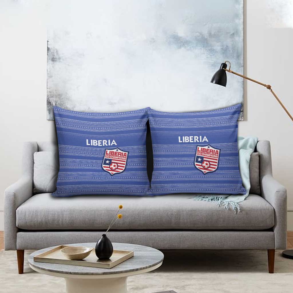 Liberia Football Pillow Cover Women Blue Jersey