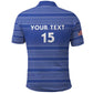 Custom Liberia Football Polo Shirt African Tribal Pattern - Blue Jersey - African Pride