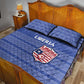 Liberia Football Quilt Bed Set African Tribal Pattern - Blue Jersey - African Pride