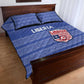Liberia Football Quilt Bed Set African Tribal Pattern - Blue Jersey - African Pride