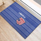 Liberia Football Rubber Doormat African Tribal Pattern - Blue Jersey - African Pride