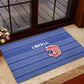 Liberia Football Rubber Doormat African Tribal Pattern - Blue Jersey - African Pride