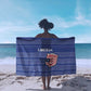 Liberia Football Sarong African Tribal Pattern - Blue Jersey - African Pride