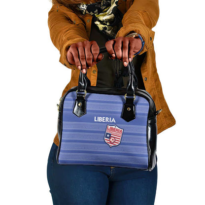Liberia Football Shoulder Handbag African Tribal Pattern - Blue Jersey - African Pride