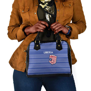 Liberia Football Shoulder Handbag African Tribal Pattern - Blue Jersey - African Pride