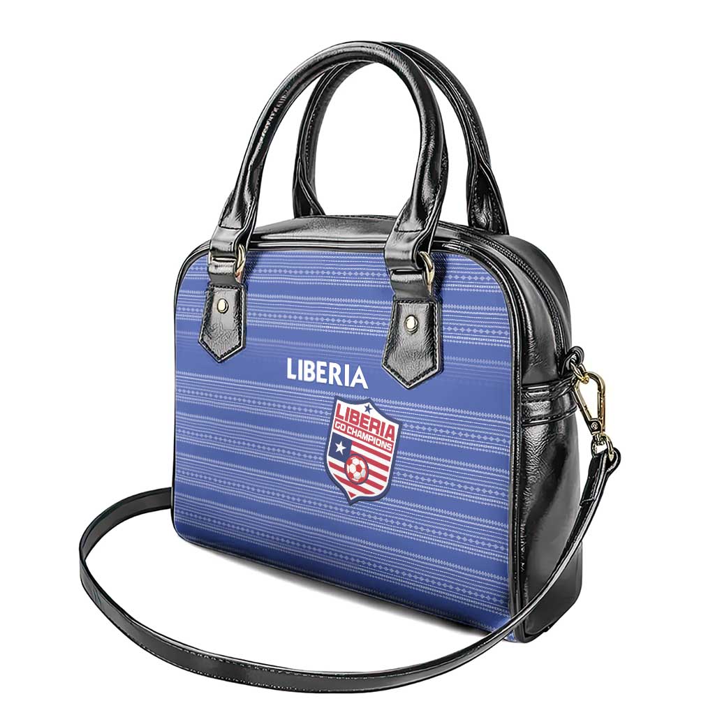 Liberia Football Shoulder Handbag African Tribal Pattern - Blue Jersey - African Pride