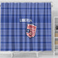Liberia Football Shower Curtain African Tribal Pattern - Blue Jersey - African Pride