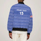 Custom Liberia Football Sleeve Zip Bomber Jacket African Tribal Pattern - Blue Jersey - African Pride