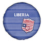 Liberia Football Spare Tire Cover African Tribal Pattern - Blue Jersey - African Pride