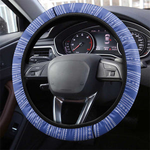 Liberia Football Steering Wheel Cover African Tribal Pattern - Blue Jersey - African Pride