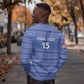 Custom Liberia Football Sweatshirt African Tribal Pattern - Blue Jersey - African Pride
