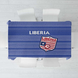 Liberia Football Tablecloth African Tribal Pattern - Blue Jersey - African Pride