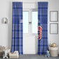 Liberia Football Window Curtain African Tribal Pattern - Blue Jersey - African Pride