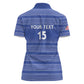 Custom Liberia Football Women Polo Shirt African Tribal Pattern - Blue Jersey - African Pride