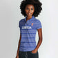 Custom Liberia Football Women Polo Shirt African Tribal Pattern - Blue Jersey - African Pride