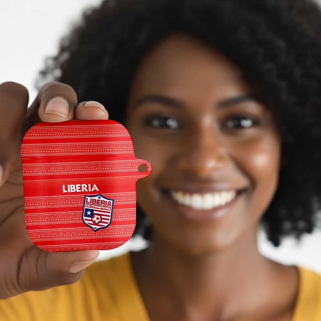 Liberia Football AirPods Case Women Red Jersey