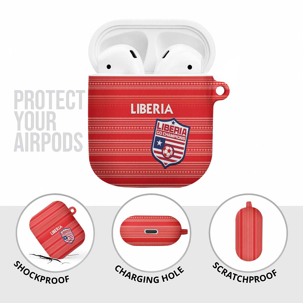 Liberia Football AirPods Case Women Red Jersey