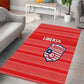 Liberia Football Area Rug African Tribal Pattern - Red Jersey - African Pride
