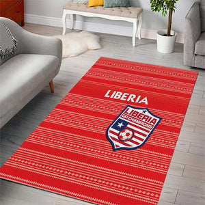 Liberia Football Area Rug African Tribal Pattern - Red Jersey - African Pride