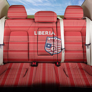 Liberia Football Back Car Seat Cover African Tribal Pattern - Red Jersey - African Pride