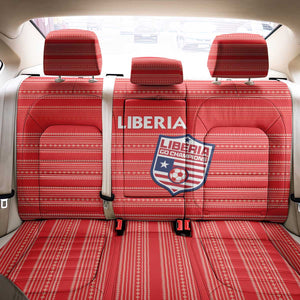 Liberia Football Back Car Seat Cover African Tribal Pattern - Red Jersey - African Pride