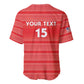 Custom Liberia Football Baseball Jersey African Tribal Pattern - Red Jersey - African Pride