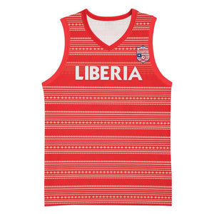 Custom Liberia Football Basketball Jersey African Tribal Pattern - Red Jersey - African Pride