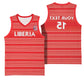 Custom Liberia Football Basketball Jersey African Tribal Pattern - Red Jersey - African Pride