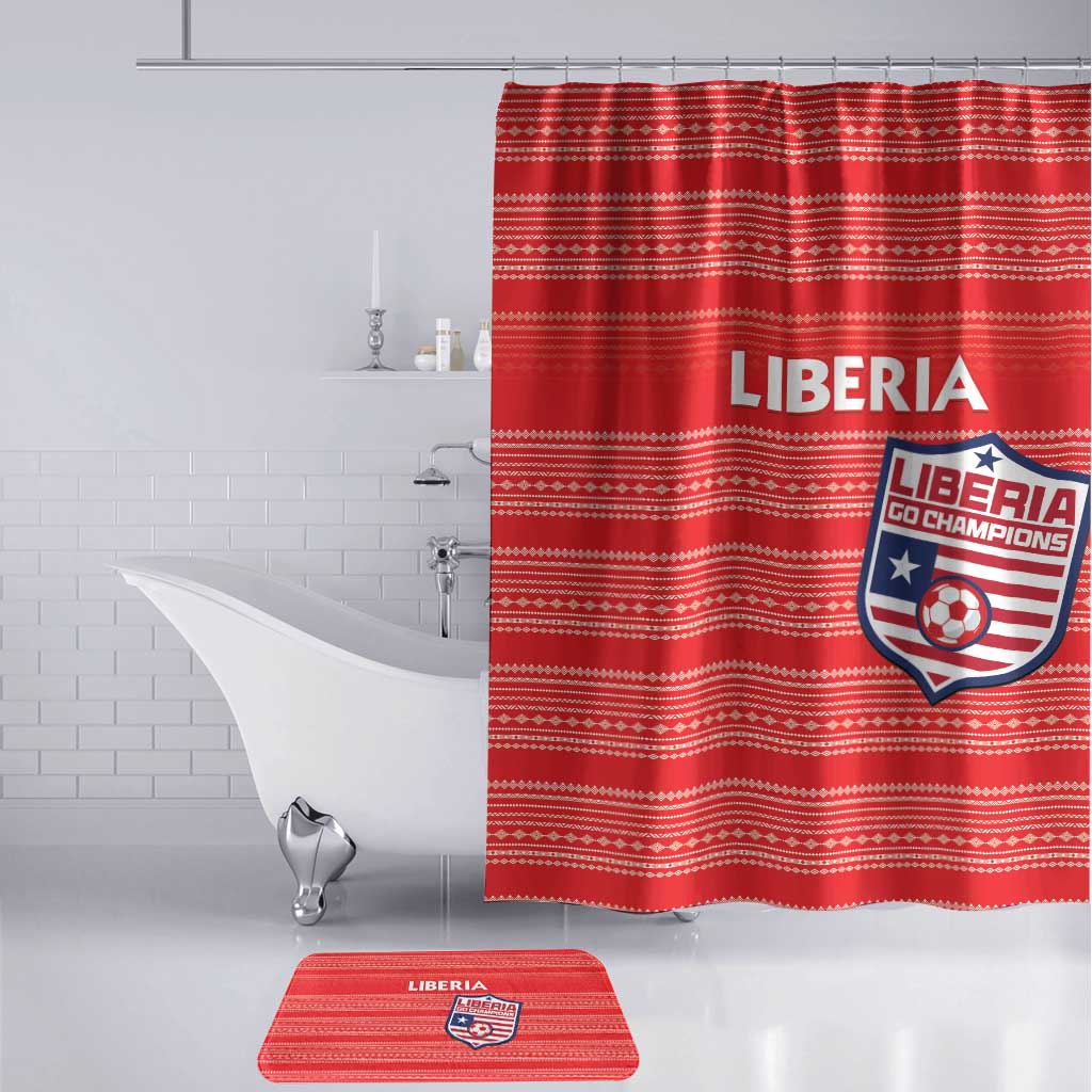 Liberia Football Bathroom Set Women Red Jersey