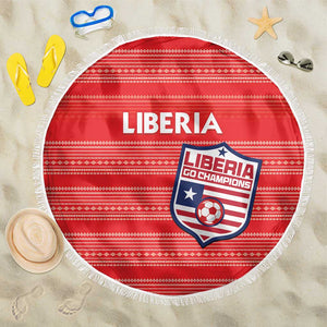 Liberia Football Beach Blanket African Tribal Pattern - Red Jersey - African Pride