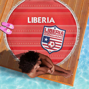 Liberia Football Beach Blanket African Tribal Pattern - Red Jersey - African Pride