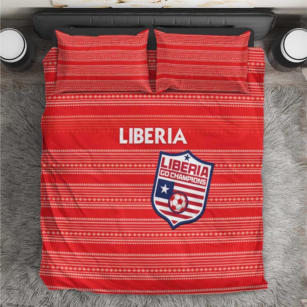 Liberia Football Bedding Set African Tribal Pattern - Red Jersey - African Pride