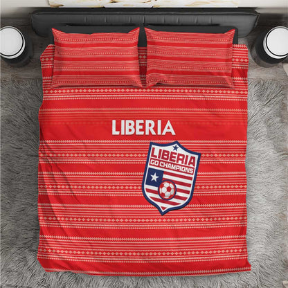 Liberia Football Bedding Set African Tribal Pattern - Red Jersey - African Pride