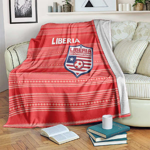 Liberia Football Blanket African Tribal Pattern - Red Jersey - African Pride