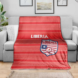 Liberia Football Blanket African Tribal Pattern - Red Jersey - African Pride