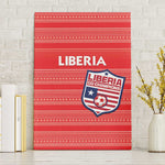 Liberia Football Canvas Wall Art African Tribal Pattern - Red Jersey - African Pride
