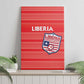 Liberia Football Canvas Wall Art African Tribal Pattern - Red Jersey - African Pride