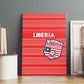 Liberia Football Canvas Wall Art African Tribal Pattern - Red Jersey - African Pride