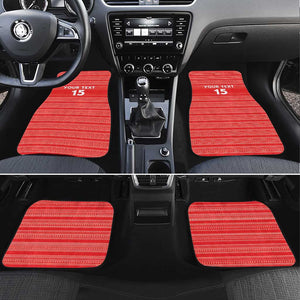 Liberia Football Car Mats African Tribal Pattern - Red Jersey - African Pride