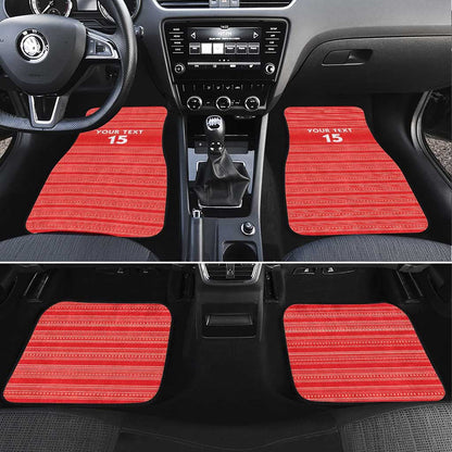 Liberia Football Car Mats African Tribal Pattern - Red Jersey - African Pride