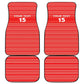 Liberia Football Car Mats African Tribal Pattern - Red Jersey - African Pride