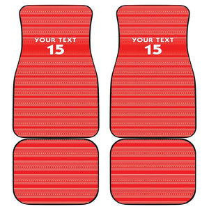 Liberia Football Car Mats African Tribal Pattern - Red Jersey - African Pride