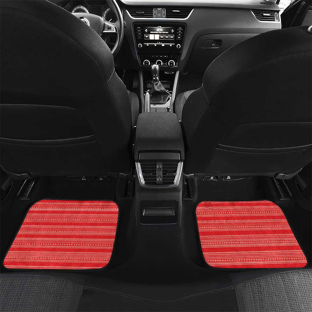 Liberia Football Car Mats African Tribal Pattern - Red Jersey - African Pride