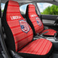 Liberia Football Car Seat Cover African Tribal Pattern - Red Jersey - African Pride