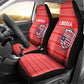 Liberia Football Car Seat Cover African Tribal Pattern - Red Jersey - African Pride