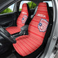 Liberia Football Car Seat Cover African Tribal Pattern - Red Jersey - African Pride