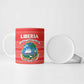 Custom Liberia Football Ceramic Mug Women Red Jersey