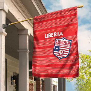 Liberia Football Garden Flag African Tribal Pattern - Red Jersey - African Pride
