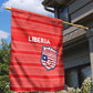Liberia Football Garden Flag African Tribal Pattern - Red Jersey - African Pride