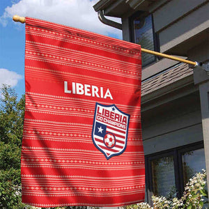 Liberia Football Garden Flag African Tribal Pattern - Red Jersey - African Pride
